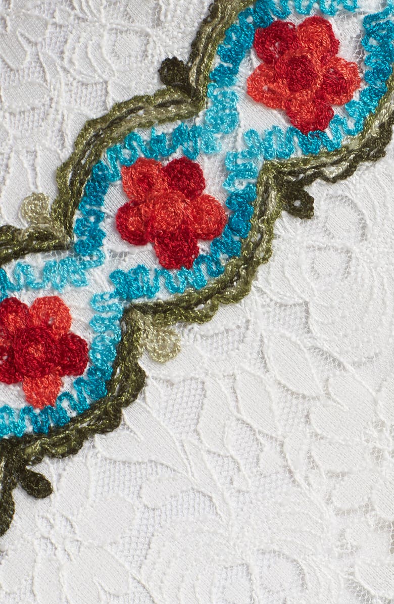 Adelyn Rae Hailey Embroidered Strapless Lace Dress, Alternate, color,