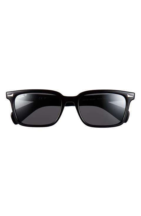 Brunel 56mm Polarized Rectangular Sunglasses