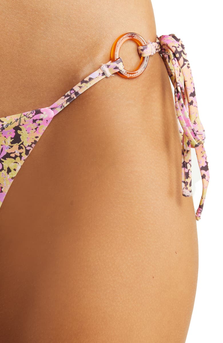 HOUSE OF CB Floral Print Reversible Bikini Bottoms, Alternate, color, Pink