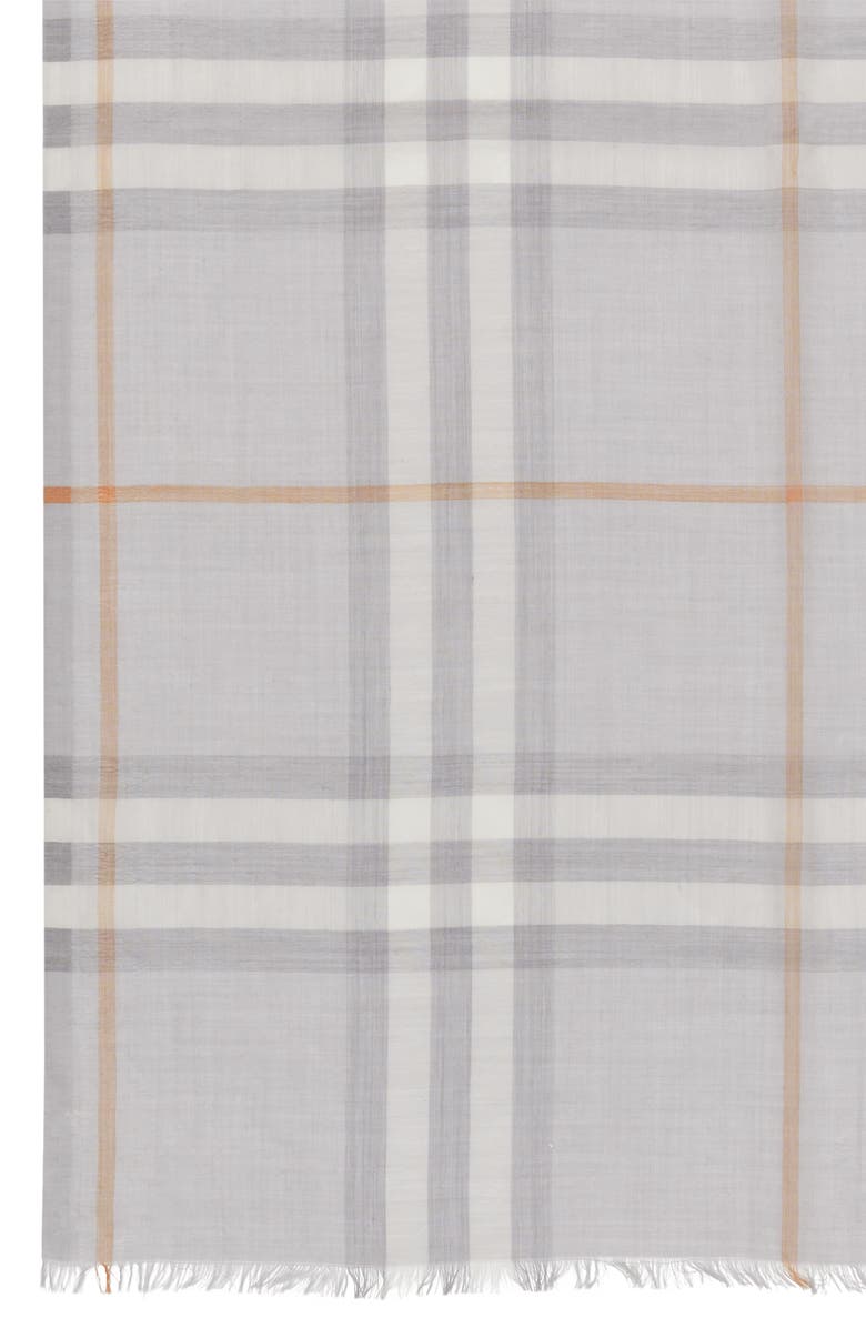 Burberry Check Wool & Silk Scarf, Alternate, color, 
