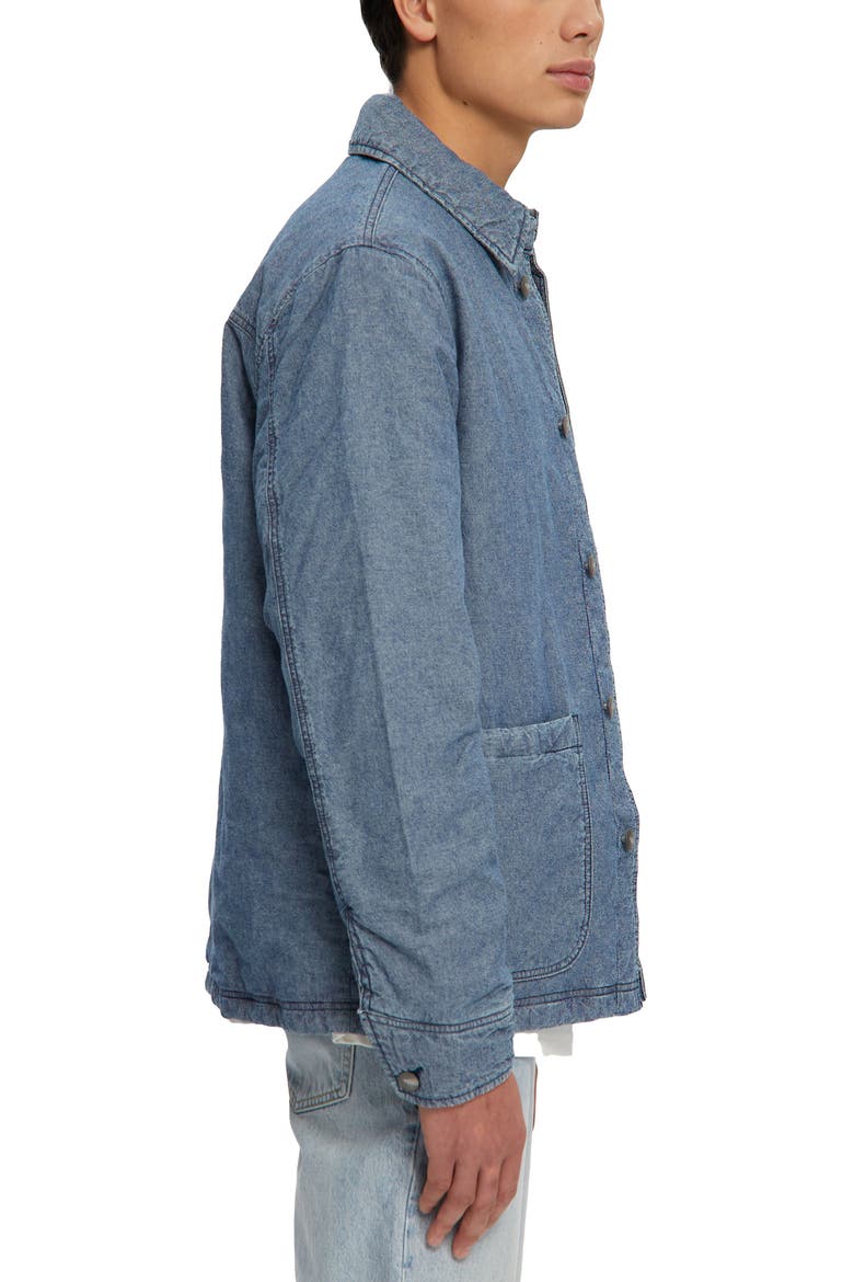 Archie Denim Puffer Shirt Jacket, Alternate, color, LT. INDIGO
