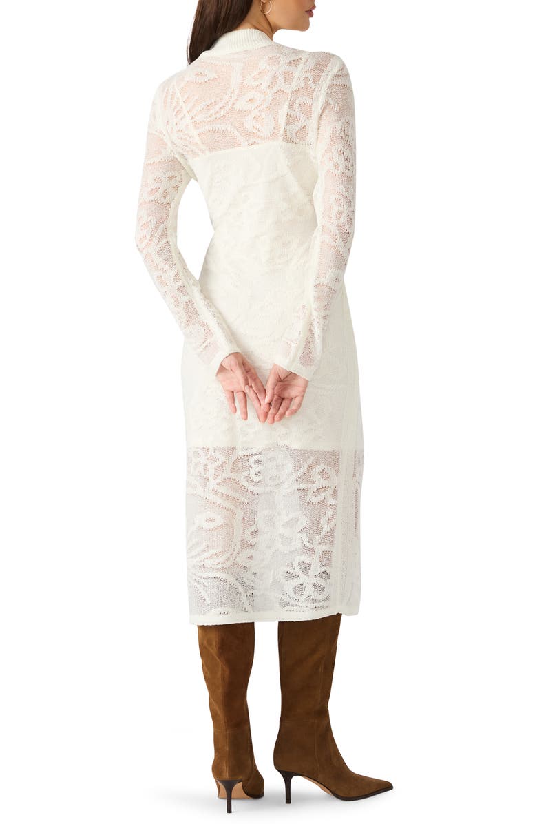 Steve Madden Illie Long Sleeve Sweater Dress, Alternate, color, Antique White