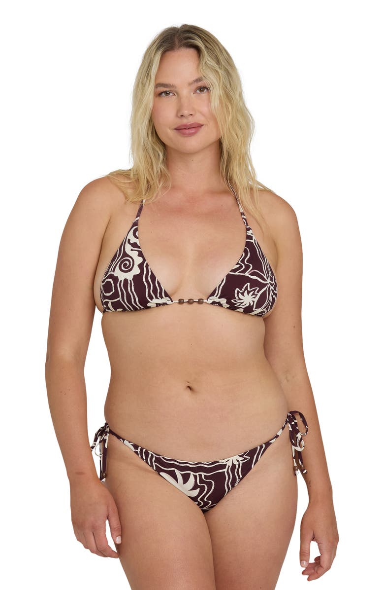 Billabong Sol Playa Remi Triangle Bikini Top, Alternate, color, Red Dahlia