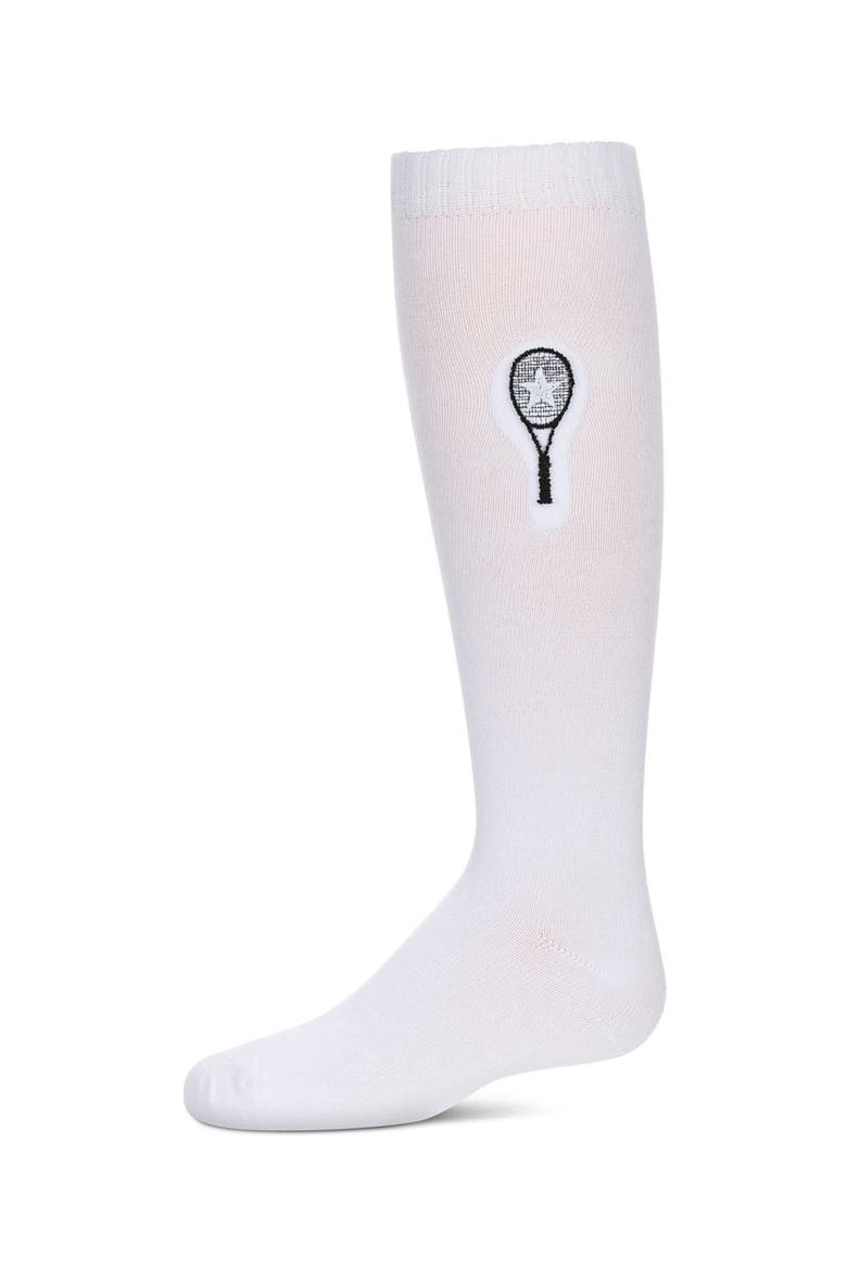 Tennis Star Knee High Socks, Main, color, White