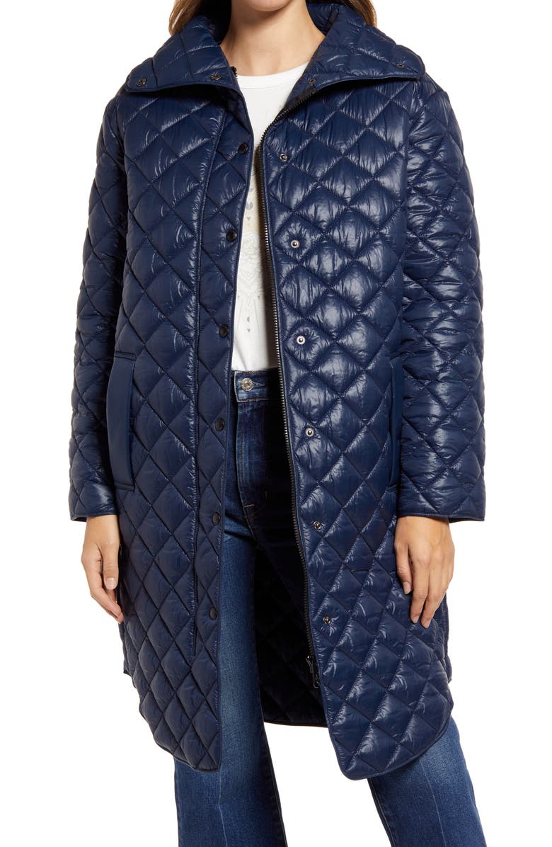 Sam Edelman Diamond Quilted Coat, Main, color,