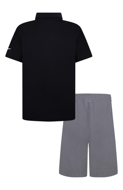 Shop 3 Brand Kids' Stripe Polo & Shorts Set (big Kid In Black