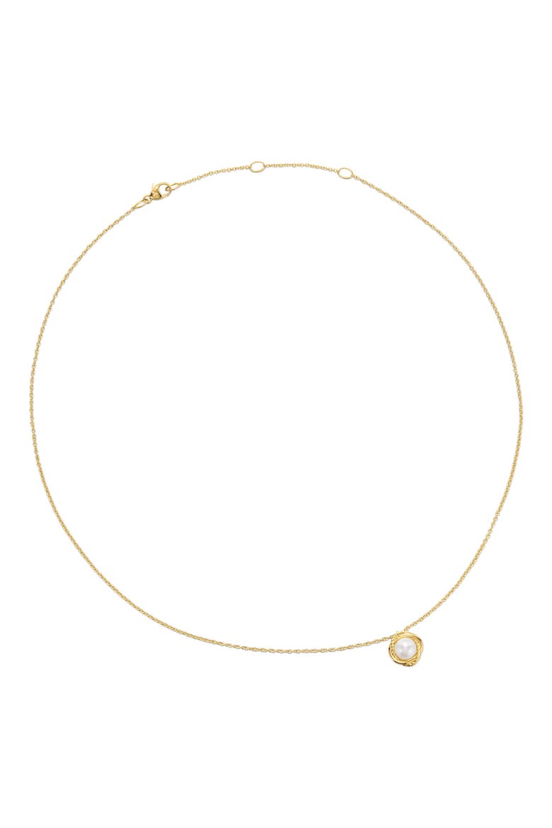 Infinity Cultured Pearl Pendant Necklace, Alternate, color, 18K YELLOW GOLD