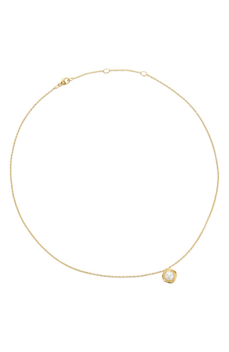 David Yurman Infinity Cultured Pearl Pendant Necklace, Alternate, color, 18K Yellow Gold