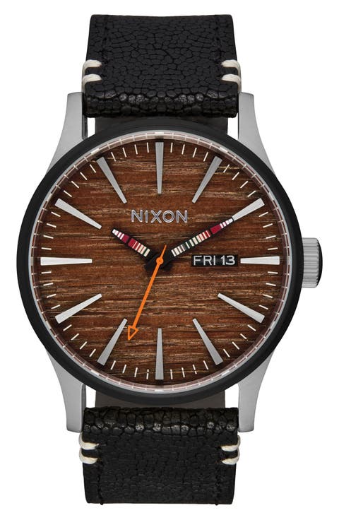 The Sentry Leather Strap Watch, 42mm