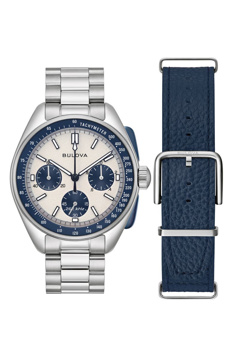 BULOVA Lunar Pilot Chronograph Watch, 43.5mm, Alternate, color,