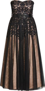 City Chic Strapless Tulle Ballgown