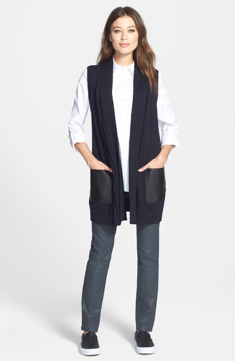 Lafayette 148 New York Roll Tab Sleeve Blouse, Alternate, color,