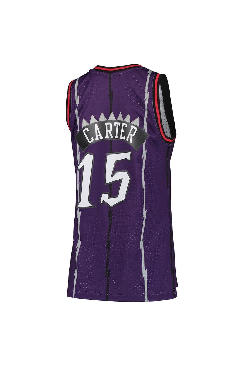 Women's Mitchell & Ness Vince Carter Purple Toronto Raptors 1998/99 Hardwood Classics Swingman Jersey, Alternate, color, Purple