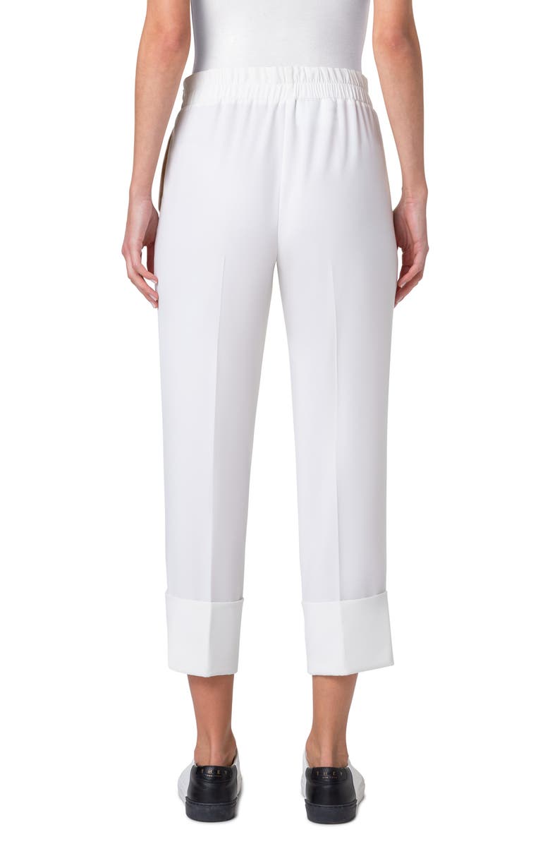Akris punto Farell Wide Cuff Crop Pants, Alternate, color,