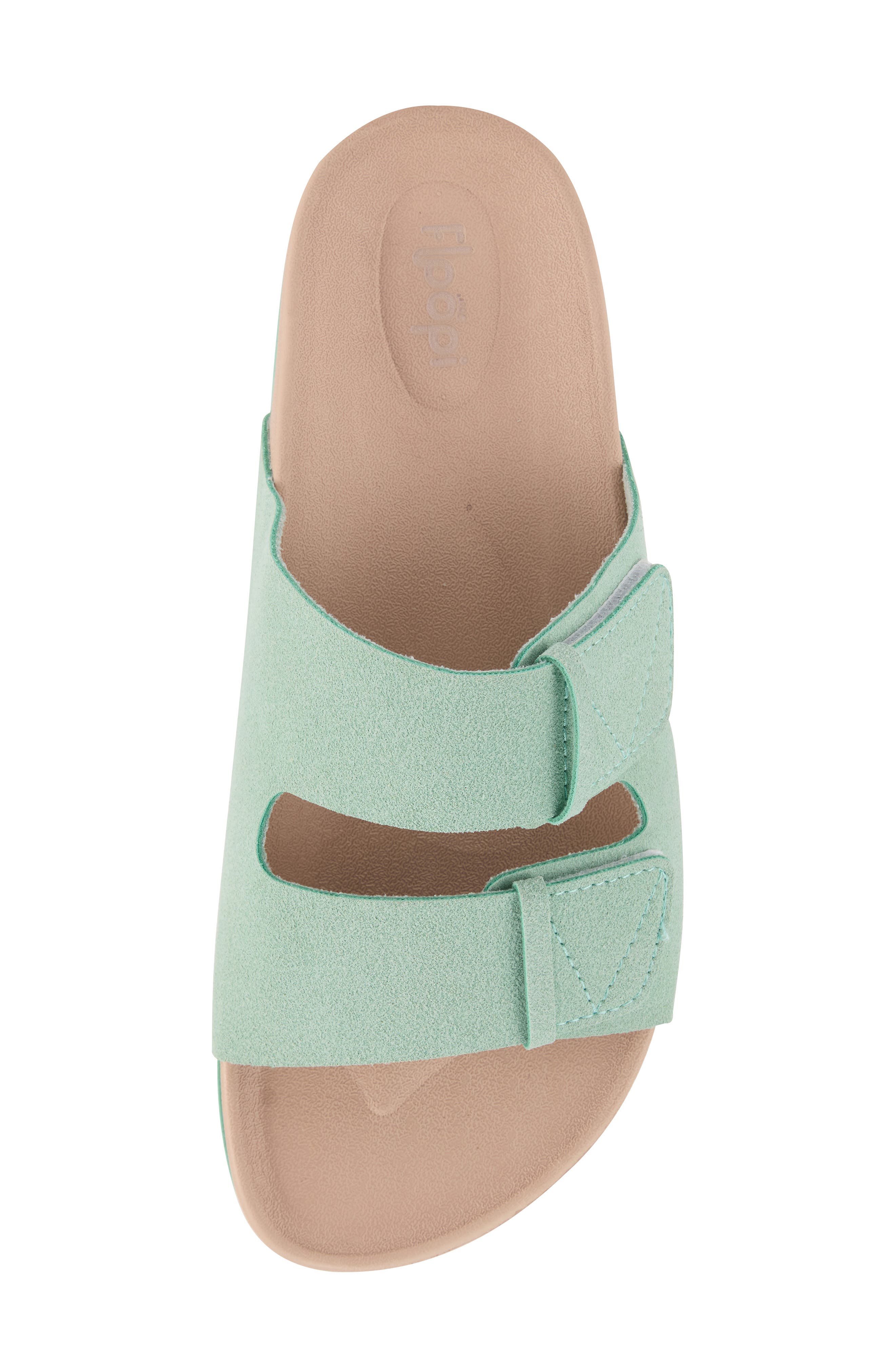 Double Strap Platform Slide Sandal, Alternate, color, GREEN