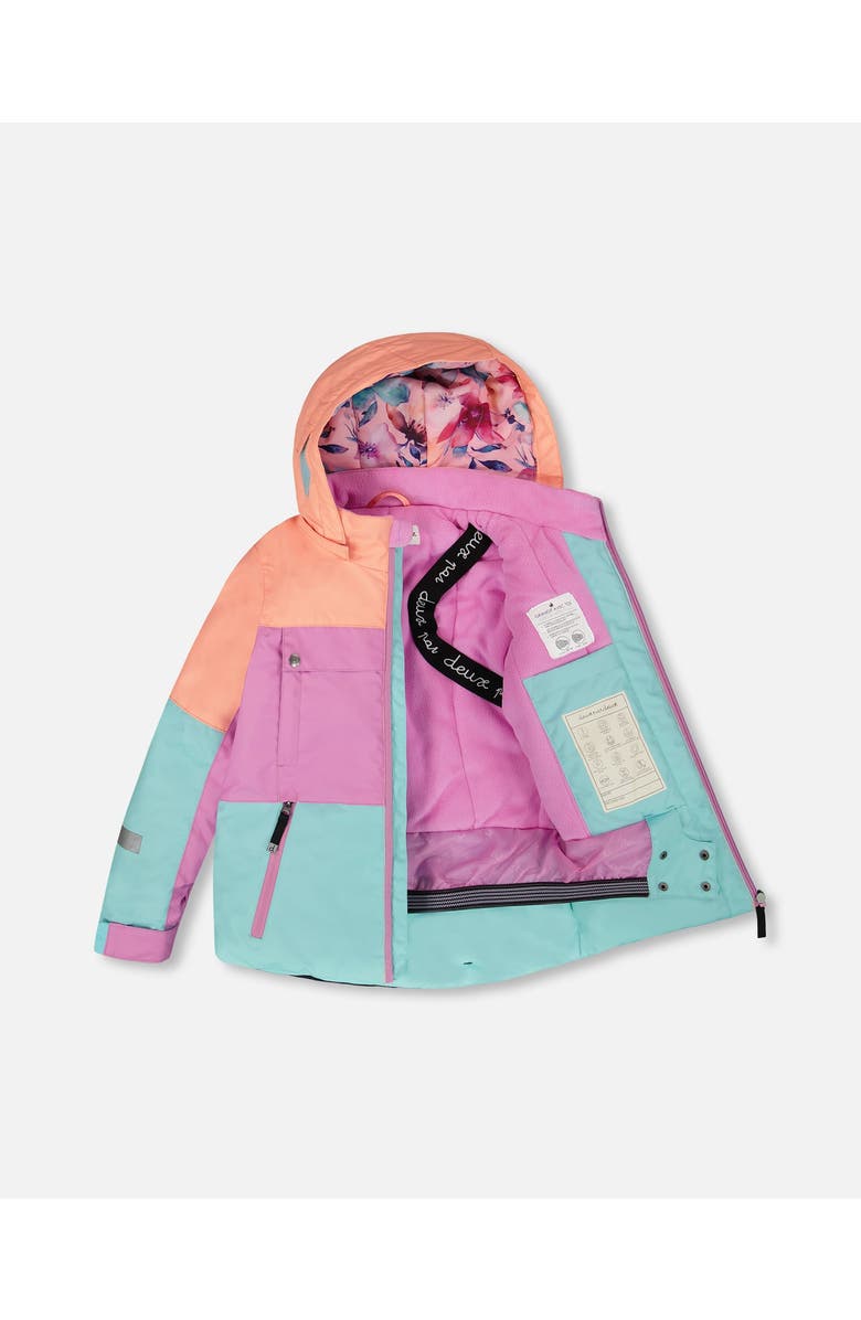 Deux par Deux Two-Piece Teknik Snowsuit with Jacket Watercolor Flower, Alternate, color, 