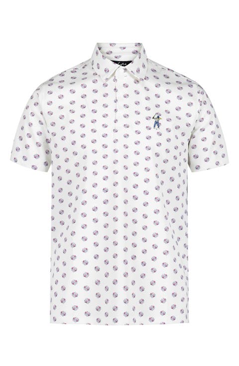 Floral Performance Polo