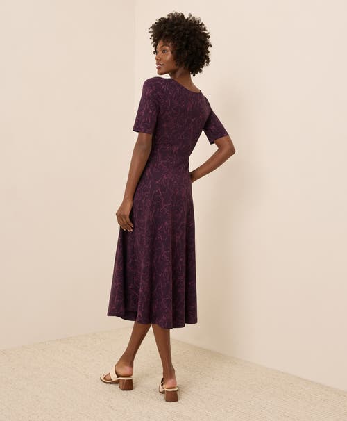 Pact Fit & Flare Signature Scoop Dress In Brown