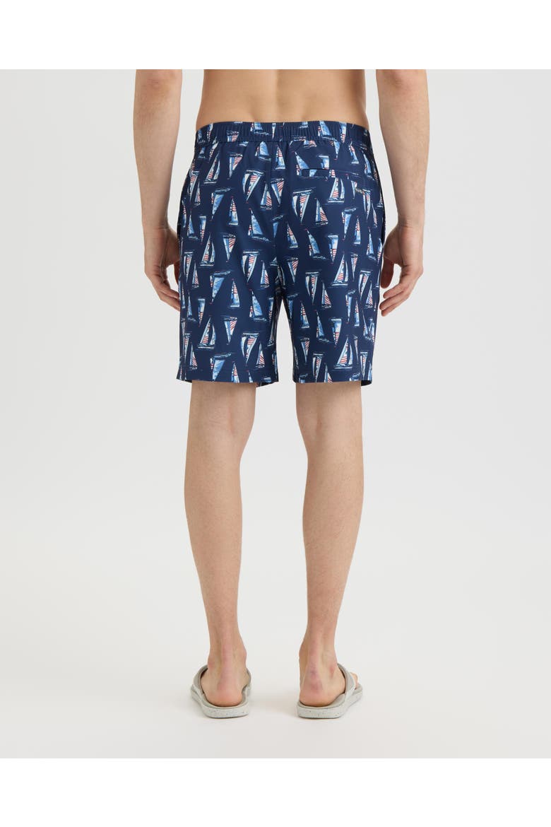 Sandbar Sunday Allover Printed Shorts, Alternate, color, New Navy