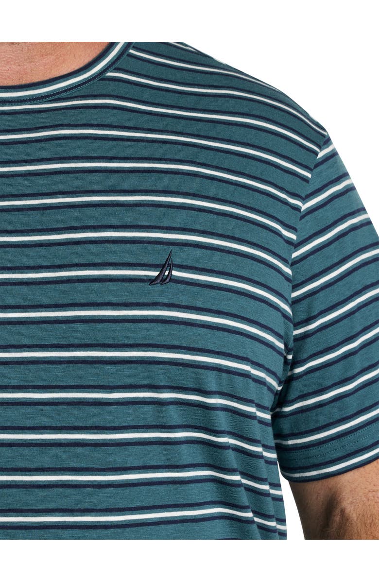 Nautica Big & Tall Striped Crewneck T-Shirt, Alternate, color, Deep Atlantic