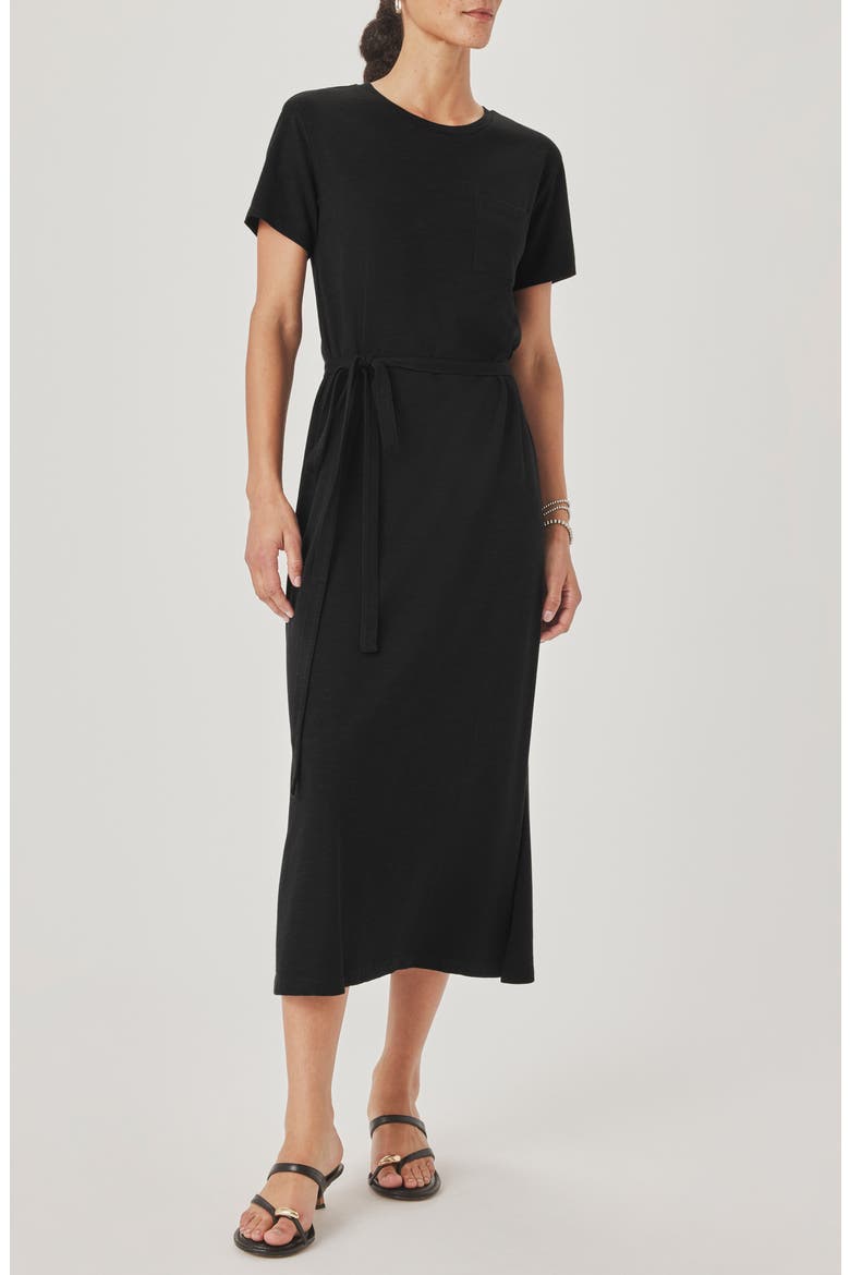 black midi tee shirt dress Everyday Essential Black Midi Dress