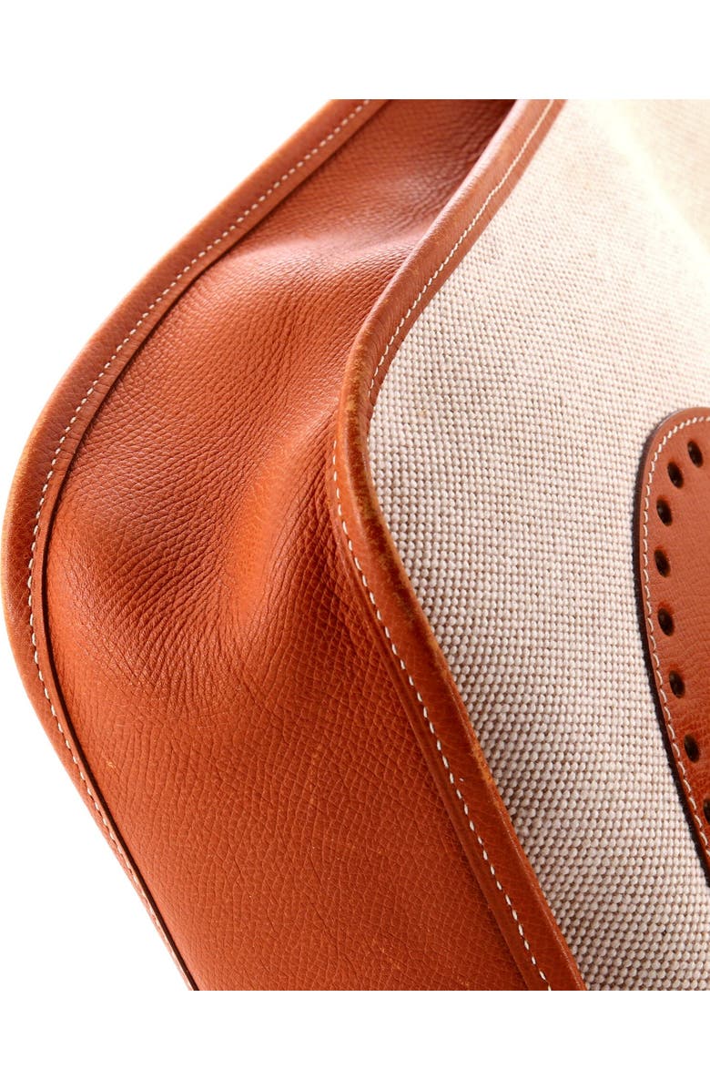 Pre-Owned Hermes Evelyne Bag Gen III Toile and Leather PM, Alternate, color, Ecru