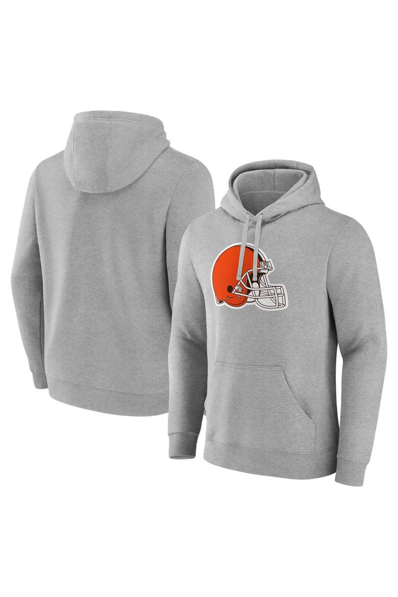 Men's Fanatics Heather Gray Cleveland Browns Deliver Fleece Pullover Hoodie, Main, color, Heather Gray