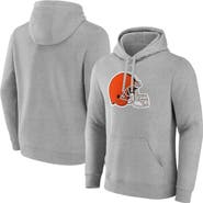 FANATICS Men's Fanatics Heather Gray Cleveland Browns Deliver Fleece Pullover Hoodie