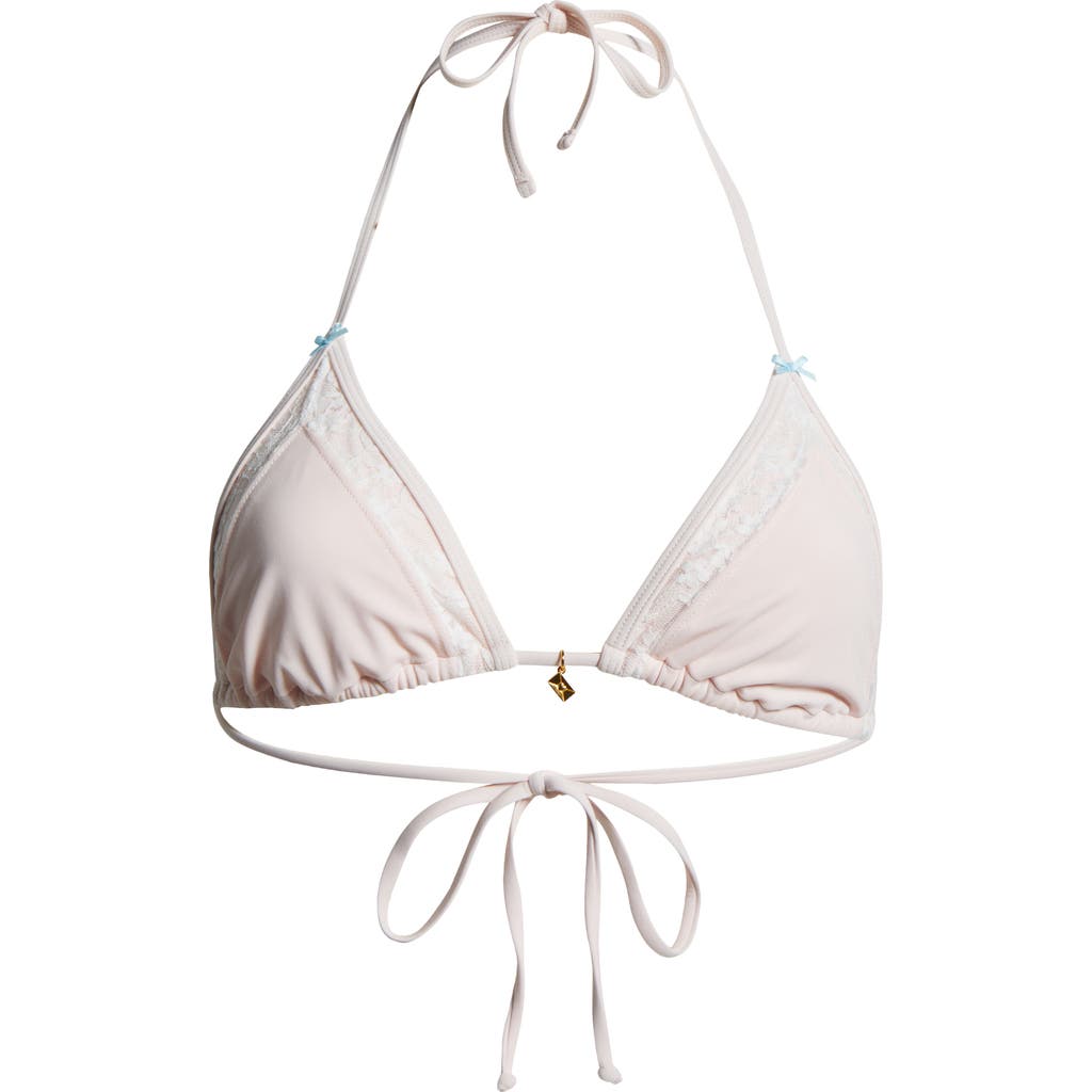 PACSUN PACSUN ANNALISE LACE TRIM TRIANGLE BIKINI TOP