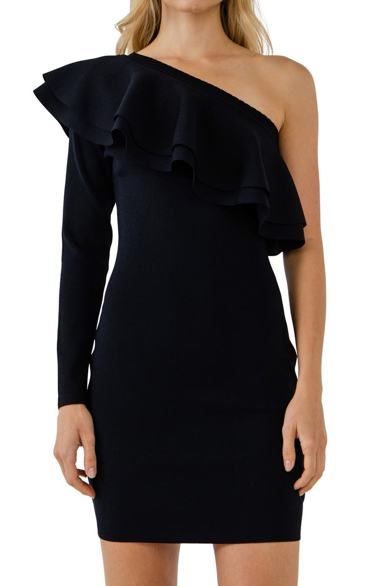 Endless Rose One Shoulder Knit Dress, Alternate, color,