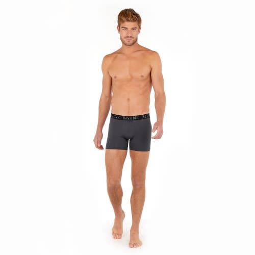 Hom Usa Patrick #2 Long Boxer Briefs 3-pack In Gray