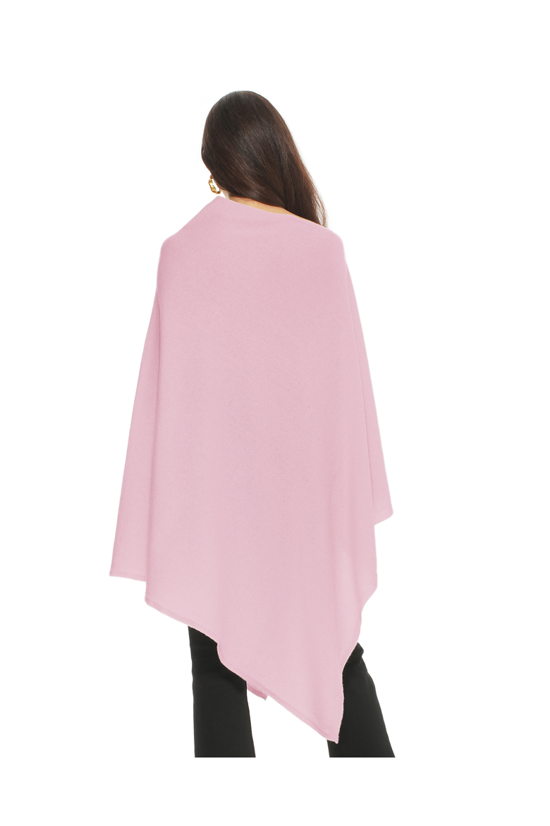 Pure Cashmere Long Poncho, Alternate, color, Baby Pink