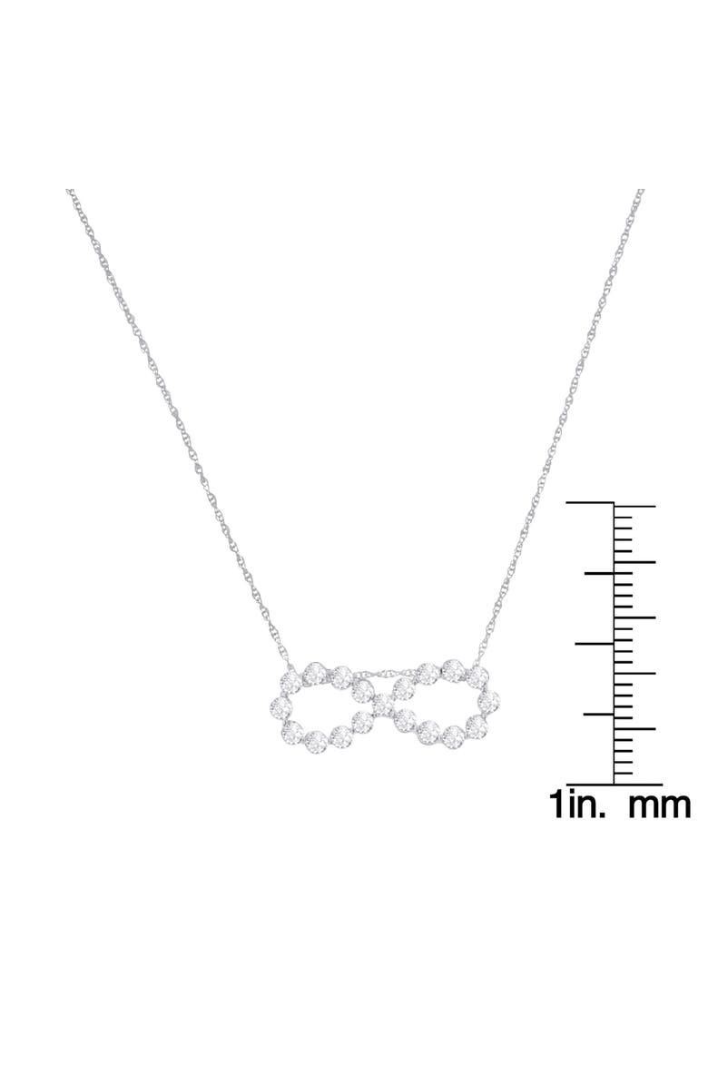Haus of Brilliance Silver 1/4 cttw Diamond Infinity Pendant Necklace, Alternate, color, Silver