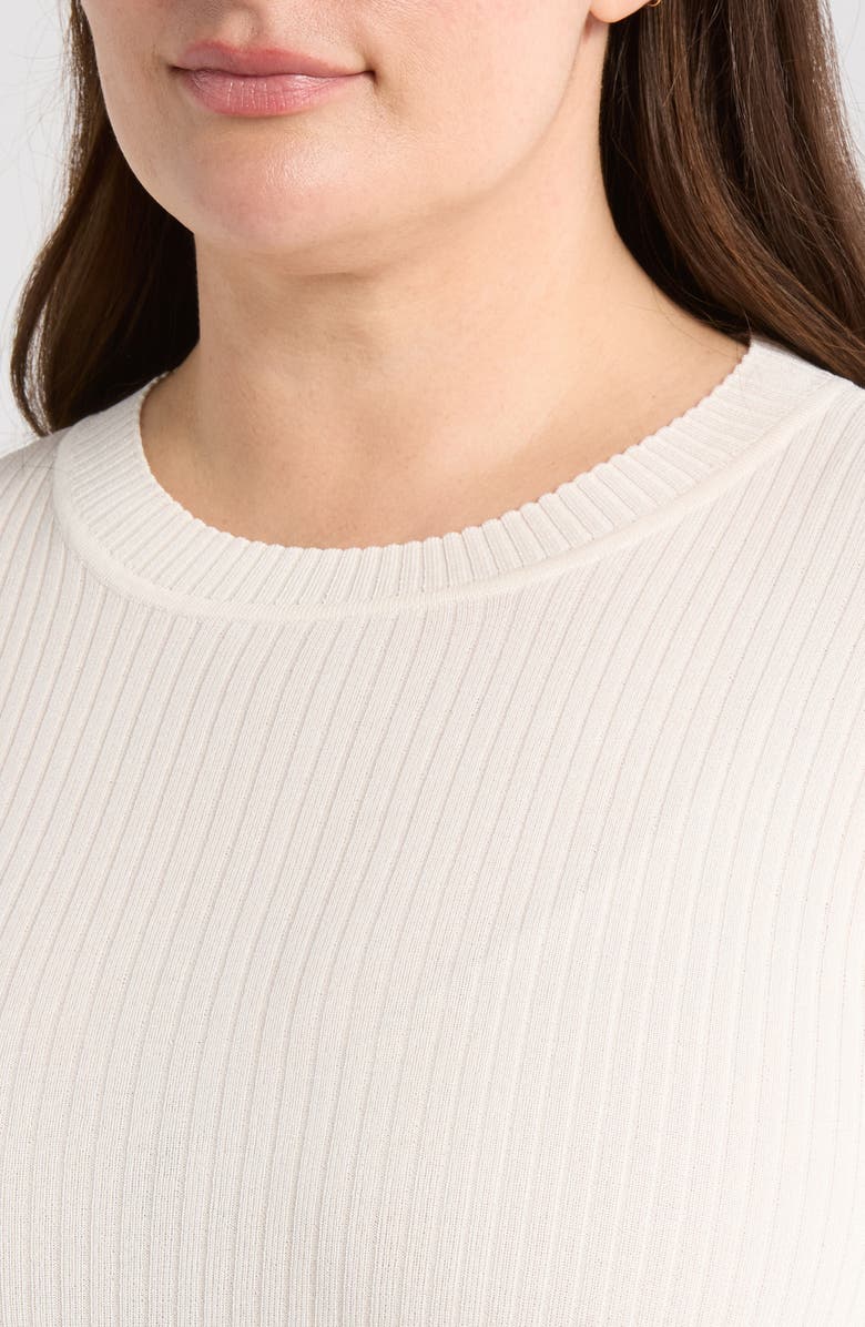 Jones New York Sutton Rib Sweater, Alternate, color, Jones White