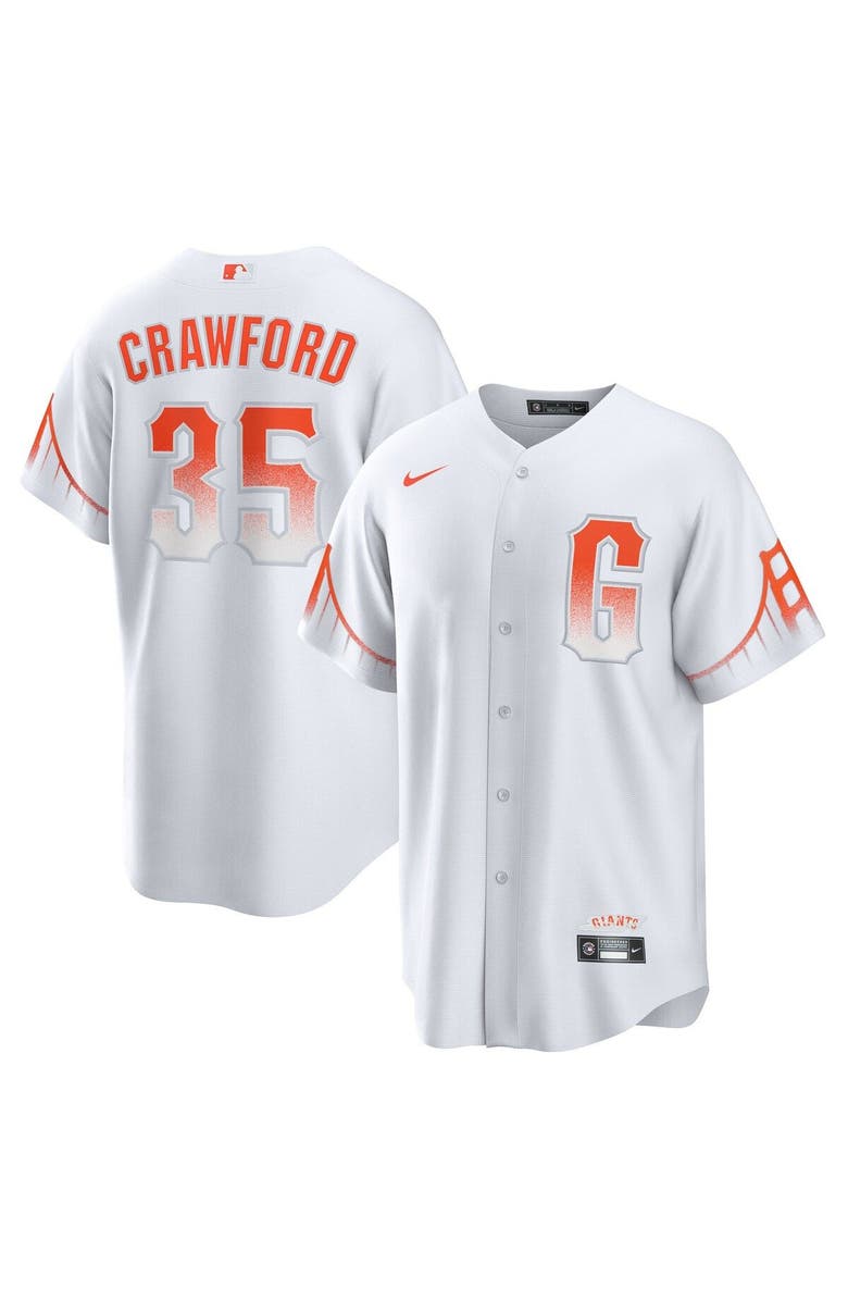 Nike Men's Nike Brandon Crawford White San Francisco Giants City Connect Replica Player Jersey, Main, color, 