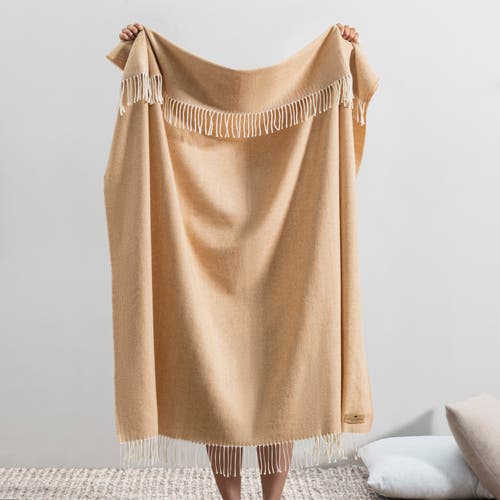 Lands Downunder Italian Herringbone Throw In Brown