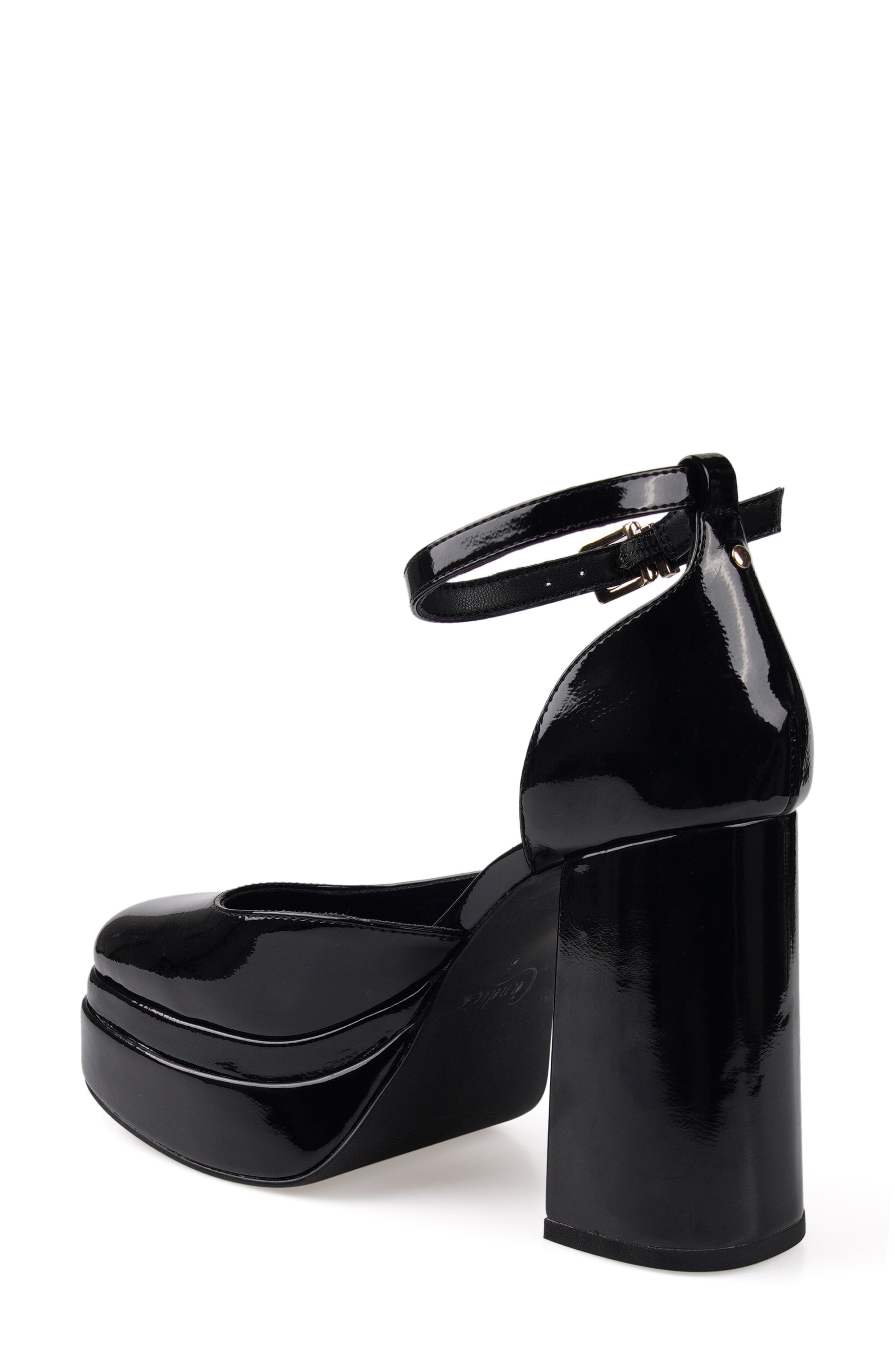 Topanga Ankle Strap Platform Pump, Alternate, color, BLKFX