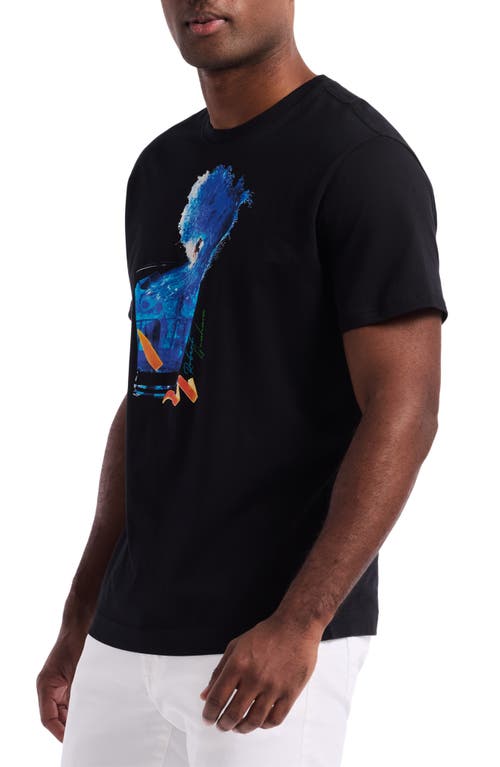 Robert Graham Surf N Sip Cotton Graphic T-shirt In Black