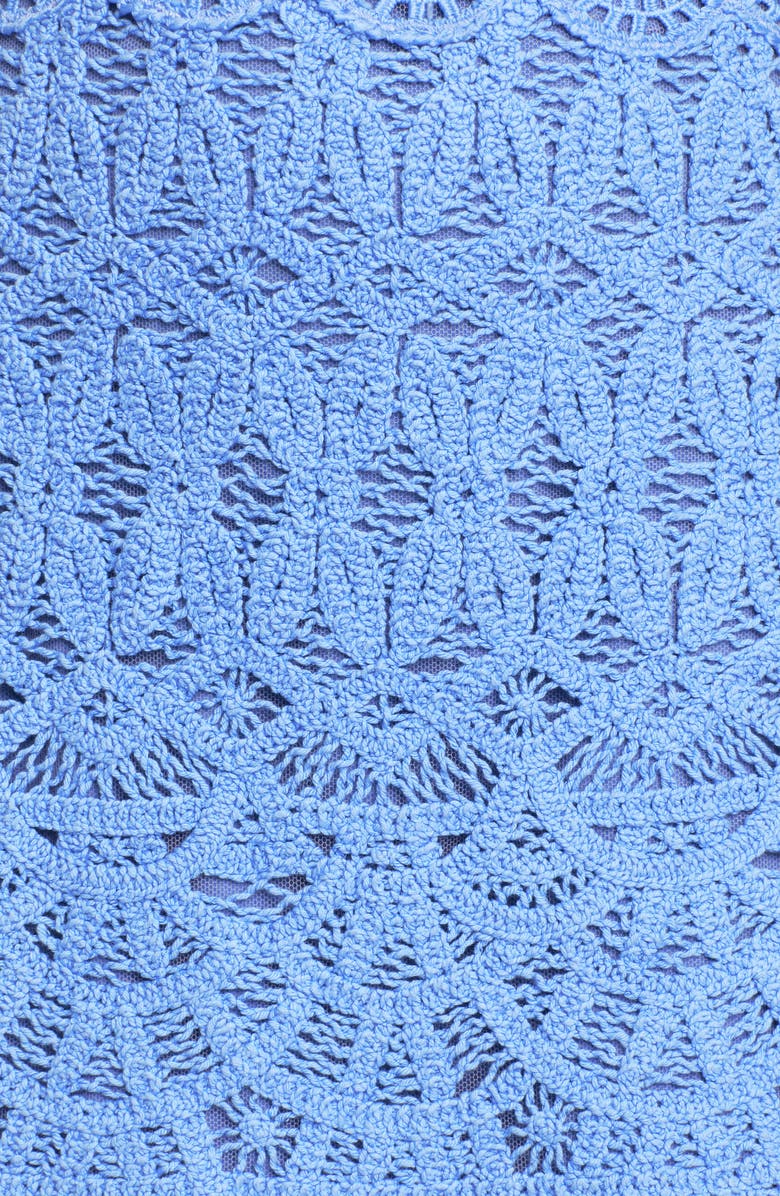 Simkhai Jonathan Simkhai Handkerchief Hem Crochet Lace Midi Dress, Alternate, color, 