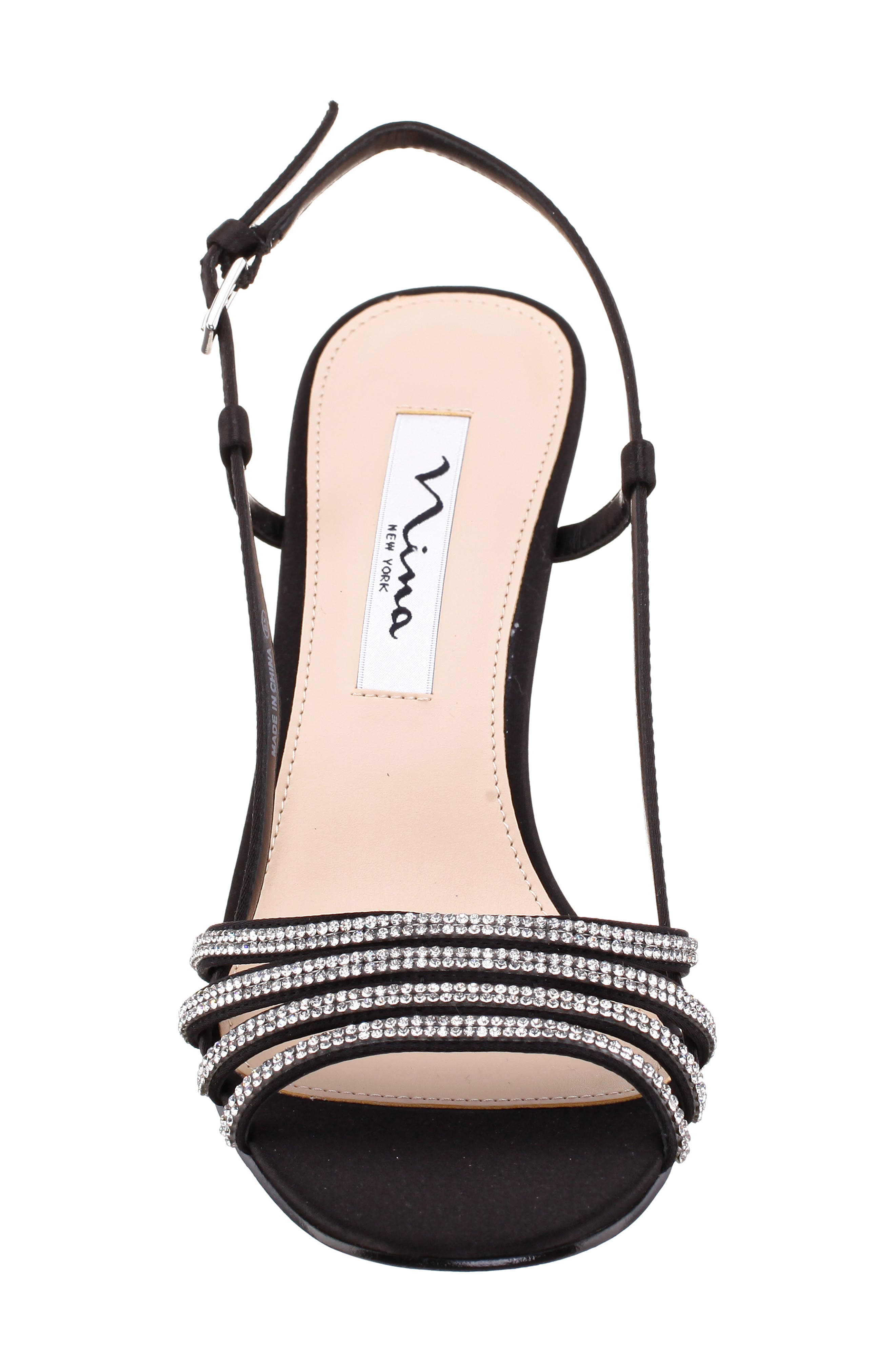 Avaley Slingback Sandal, Alternate, color, BLACK LUSTER SATIN