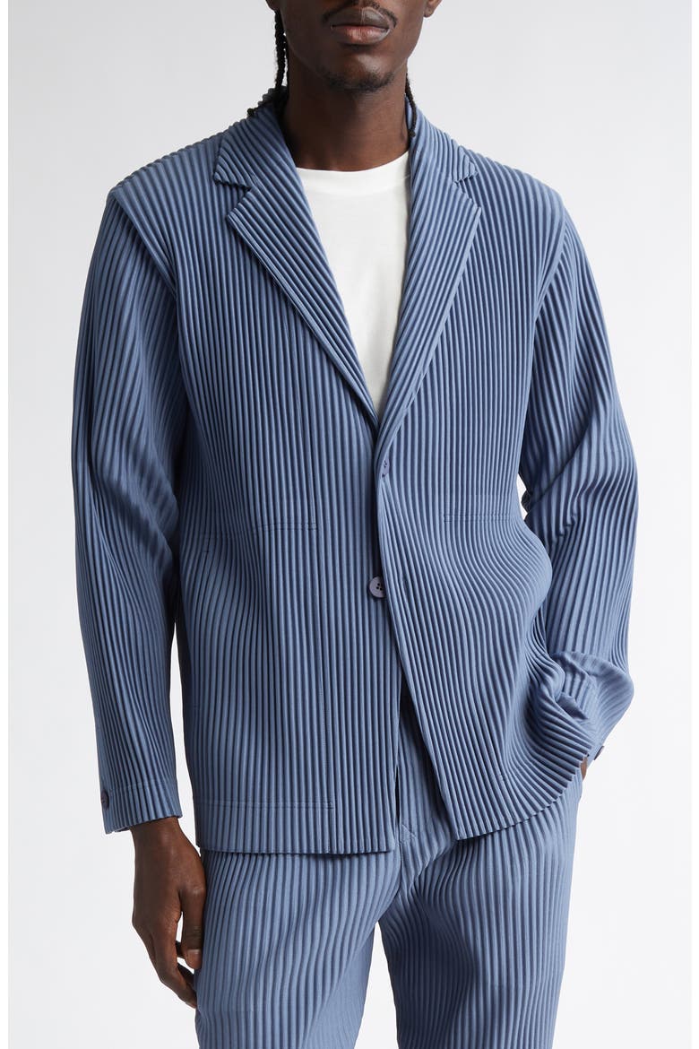 Tailored Pleats Sport Coat, Main, color, BLUE GRAY