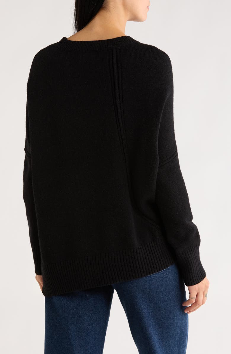 Love Token Dolores Asymmetric Hem Sweater, Alternate, color, Black
