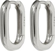 Luv AJ Chain Link Huggie Hoop Earrings