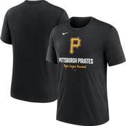 Nike Men's Nike Heather Black Pittsburgh Pirates Logo Tri-Blend T-Shirt
