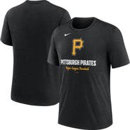 Nike Men's Nike Heather Black Pittsburgh Pirates Logo Tri-Blend T-Shirt