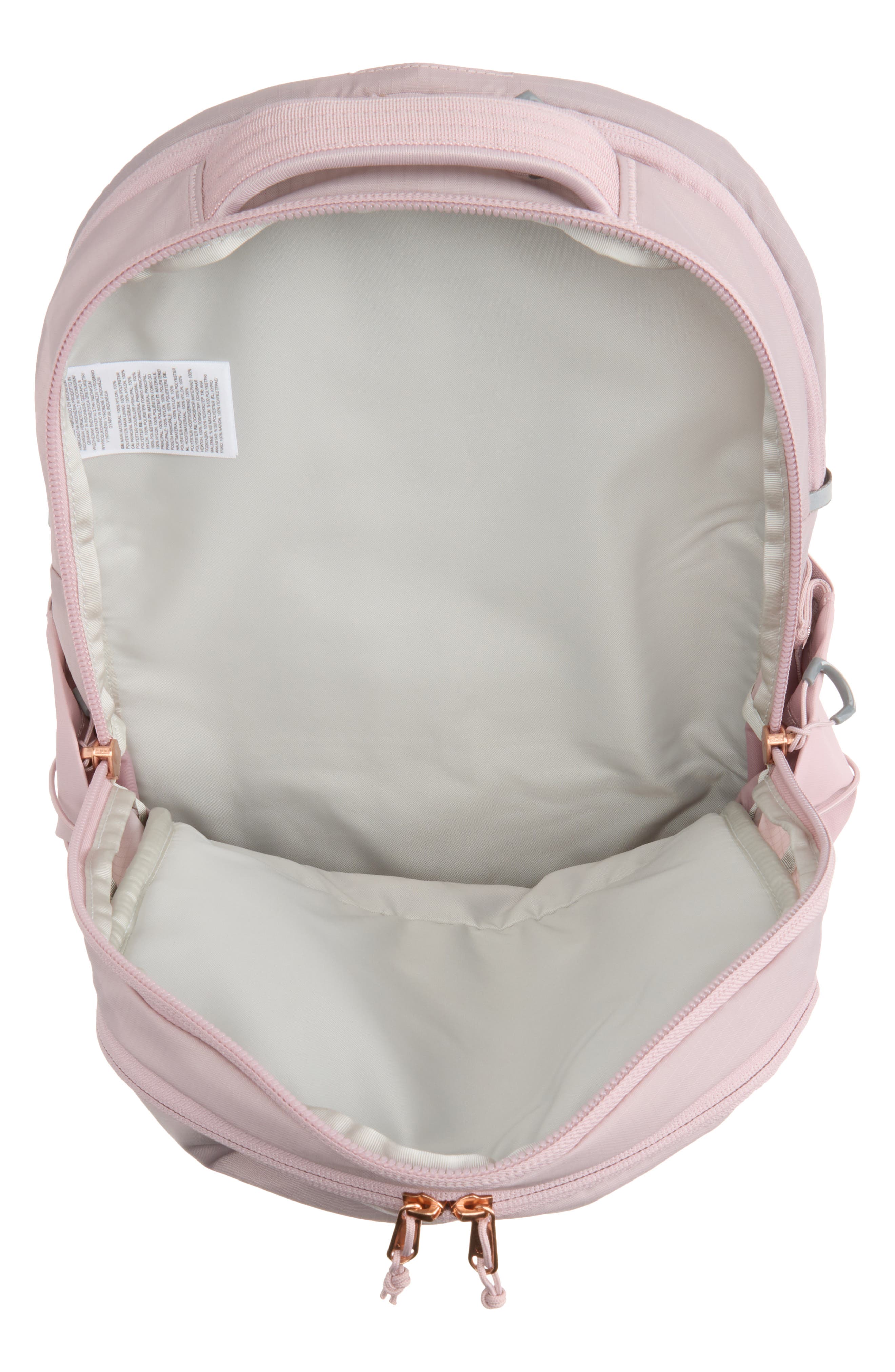 Borealis Water Repellent Luxe Backpack, Alternate, color, METAL PINK/ BURNT CORAL
