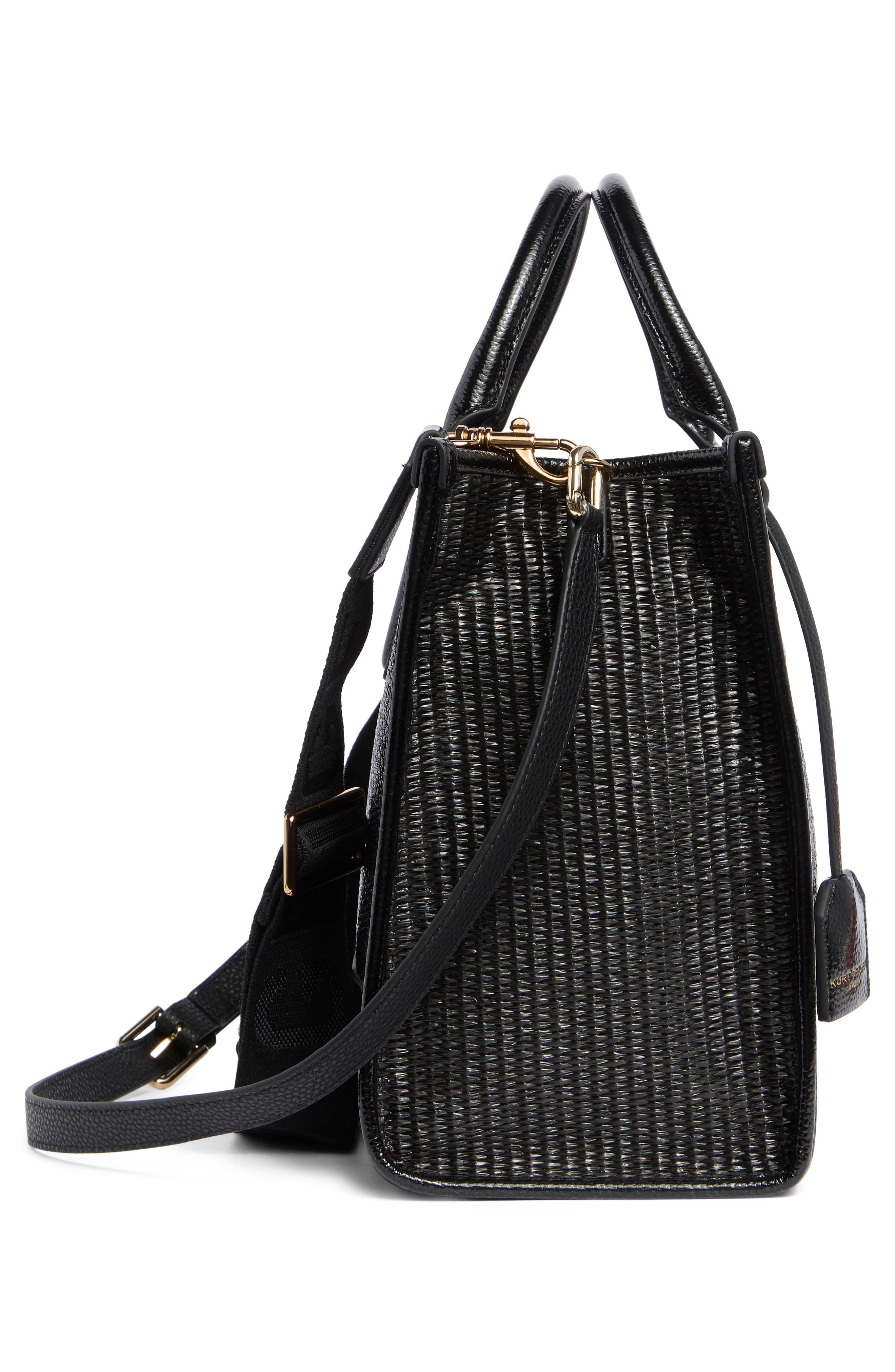 Kurt Geiger London Chiswick Raffia Tote, Alternate, color, Black