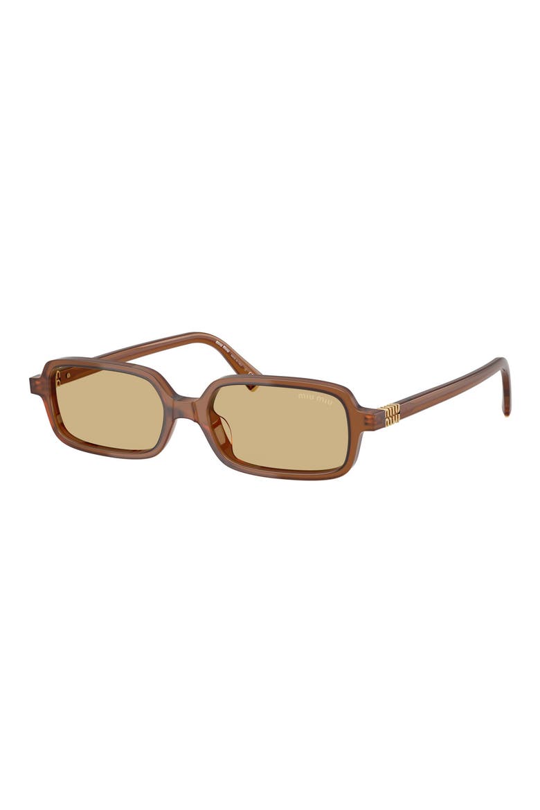 51mm Rectangular Sunglasses, Alternate, color, OPAL AMBER / YELLOW