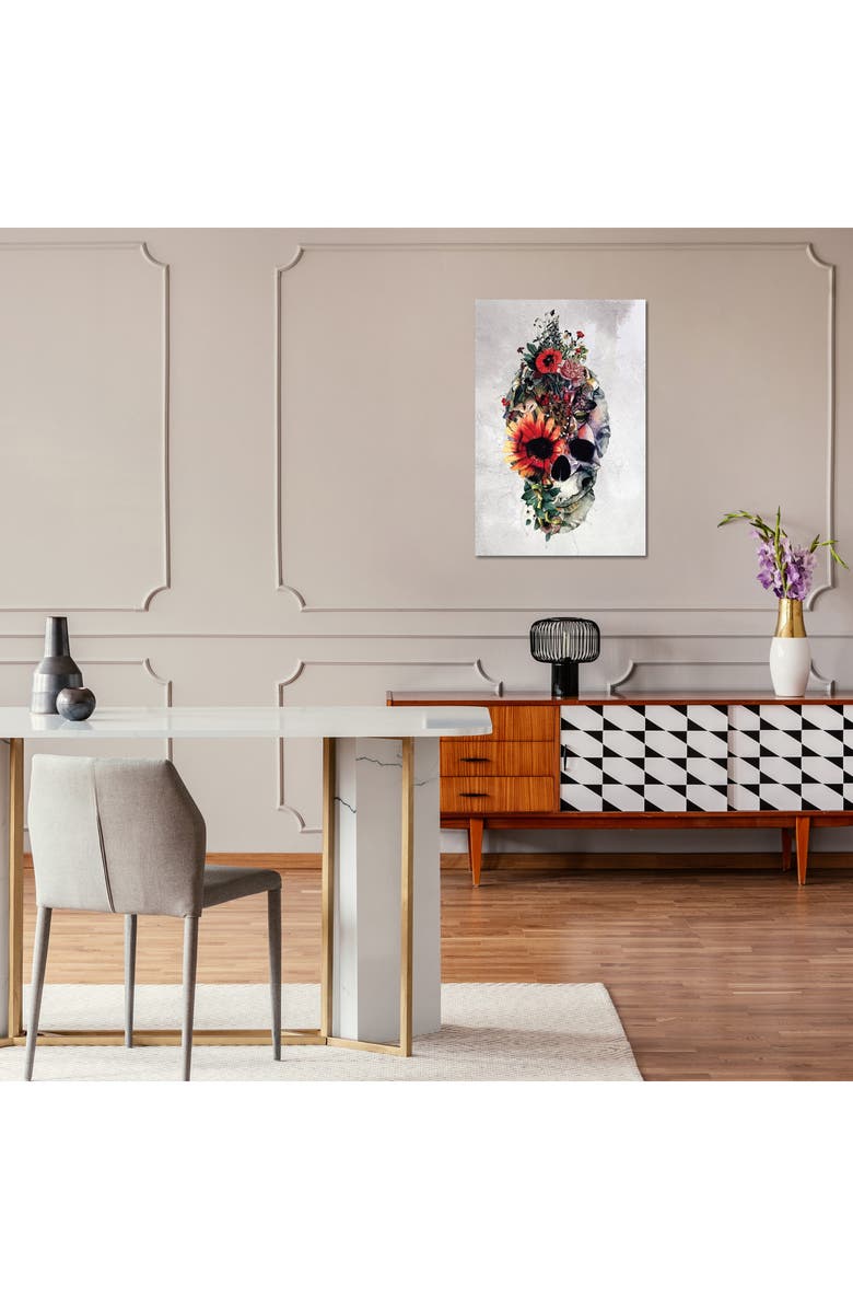 iCanvas Two Face Skull Canvas Art by Riza Peker, 18"x26", Alternate, color, Green