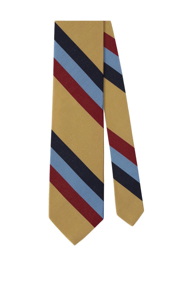 Robert Talbott Robert Bold Silk Cotton Stripe Best of Class Necktie, Main, color, Gold Multi
